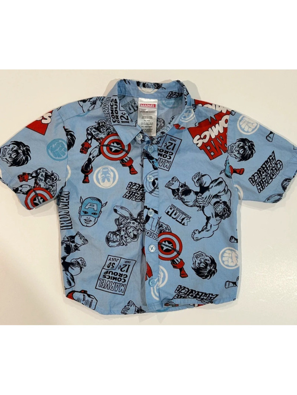 Boys Marvel Button Down Size 2T